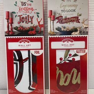 Two Holiday Time Wall Art Decals Tis the Season to Be Jolly and Its Beginning to